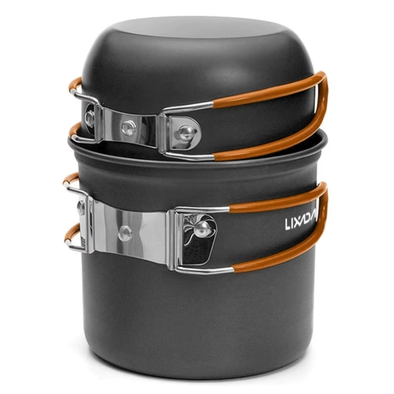 Ultralight Camping Cookware Portable Mess Kit Camping Pot and Pans Cooking Set Hiking Picnic Equipment High Quality