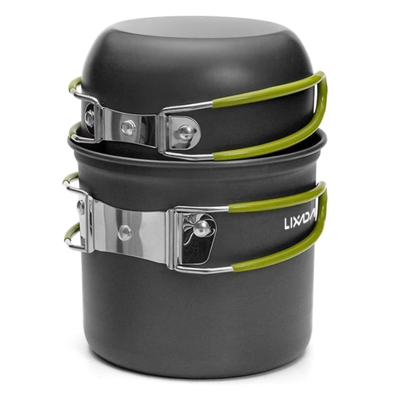Ultralight Camping Cookware Portable Mess Kit Camping Pot and Pans Cooking Set Hiking Picnic Equipment High Quality