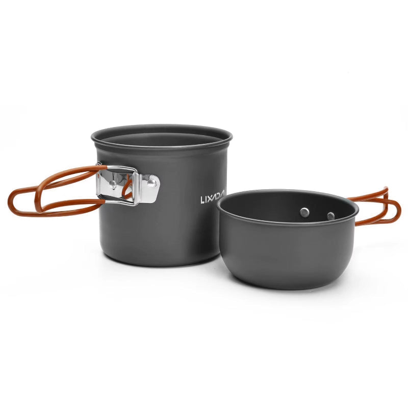 Ultralight Camping Cookware Portable Mess Kit Camping Pot and Pans Cooking Set Hiking Picnic Equipment High Quality