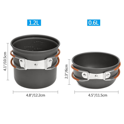 Ultralight Camping Cookware Portable Mess Kit Camping Pot and Pans Cooking Set Hiking Picnic Equipment High Quality